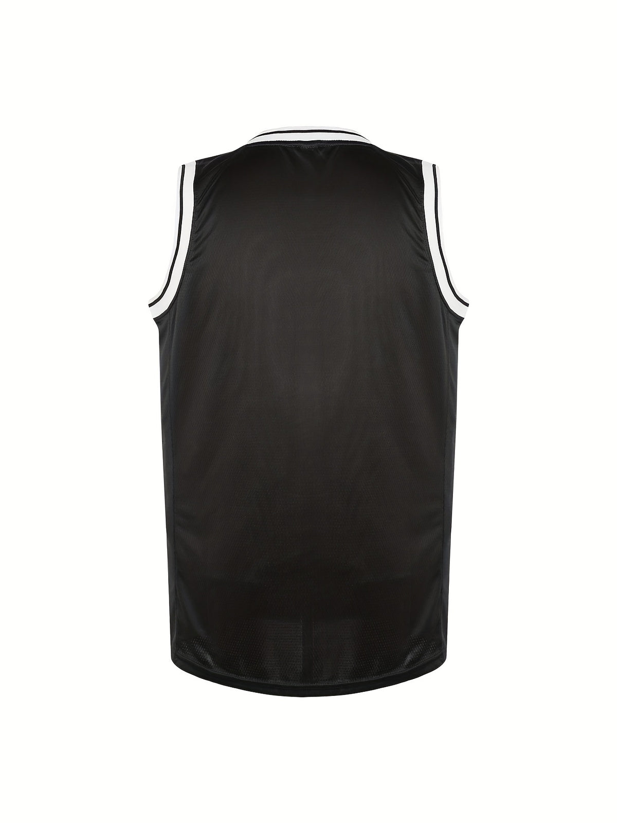 Black Basketball Jersey Solid Men'S Basketball Shirt Sleeveless Round Neck Polyester Breathable Mesh Basketball Suit Snakeskin Black S-3XL