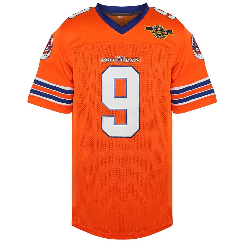 Bobby Boucher #9 The Waterboy Sandler 50th Anniversary Movie Football Jersey,Suitable for parties and daily casual wear,Size S-8XL