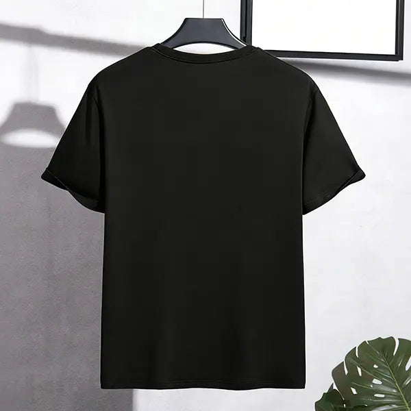 Men's Vintage Christian Cross Print Casual T-Shirt - Premium Heavyweight Cotton, Loose-Fit Round Neck Short-Sleeve Tee, Streetwear Emo Rock Punk Vibe, Hangable Fold Design, Ideal for Retro Parties
