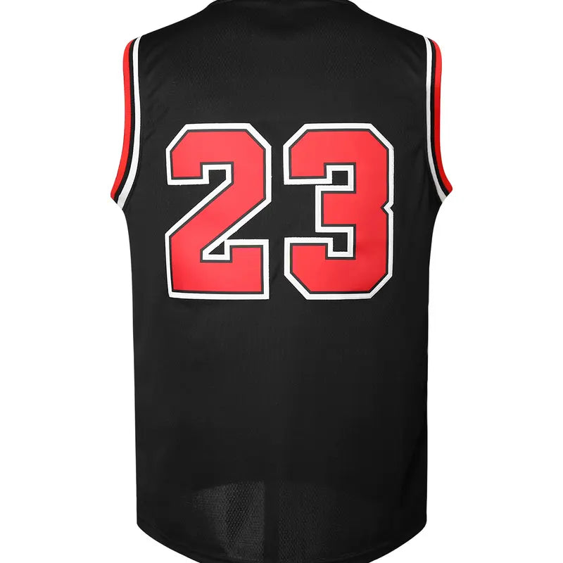 Men's #23 Embroidered Skull Sleeveless Embroidery Sportswear - Fashion Jerseys, Lightweight Jersey, Throwback 90s Vintage Sports Tees, King MVP Team Game Athletic Outfit, S-XXL