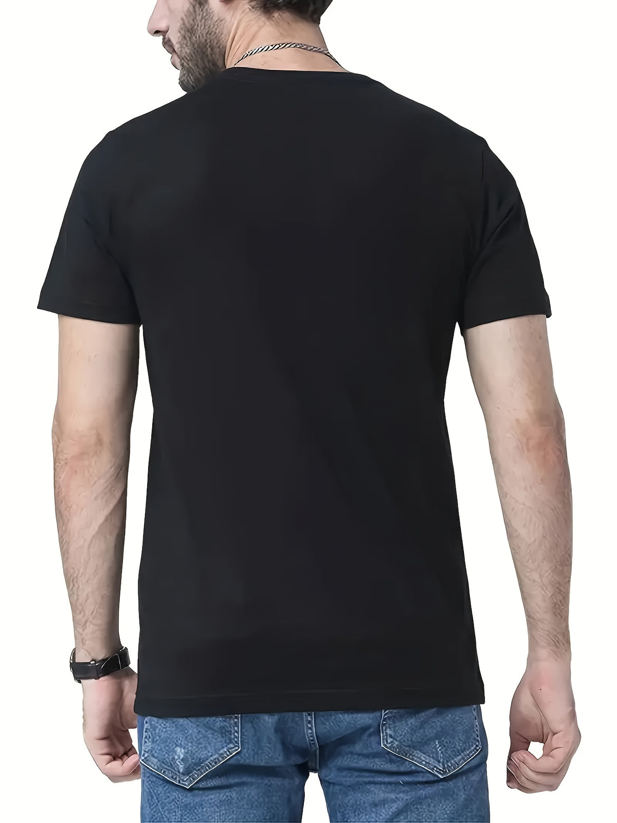 European and American Fashion Men's Novelty Letter T-Shirt