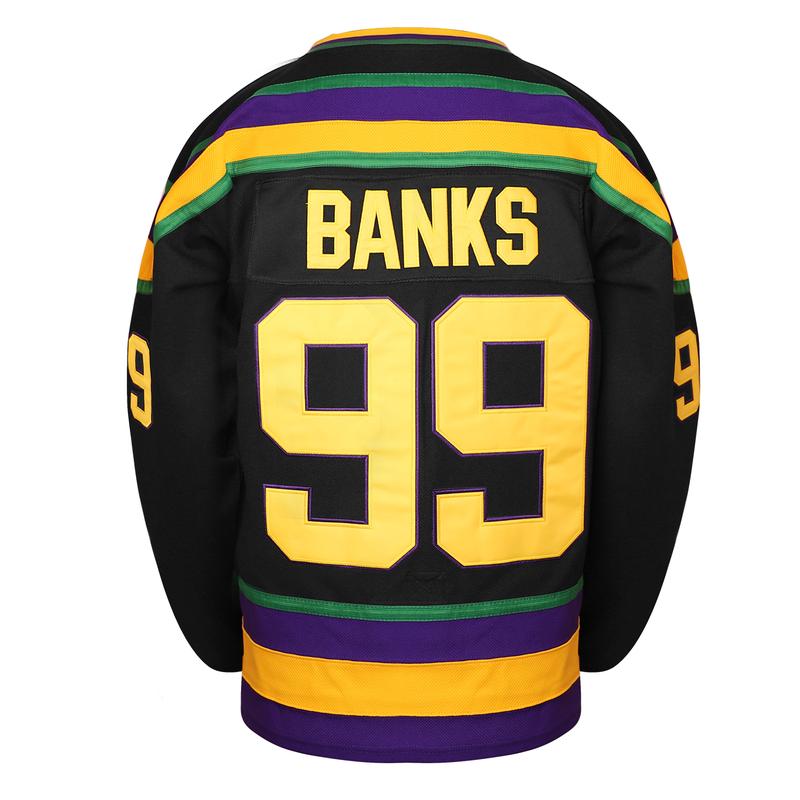 Men's Ice Hockey Sports Jersey Shirts - Mighty Ducks Movie Edition, Charlie Conway #96/Adam Banks #99, Sports Apparel, Athletic Fit, 90s Hip Hop Party Wear, S-XXL