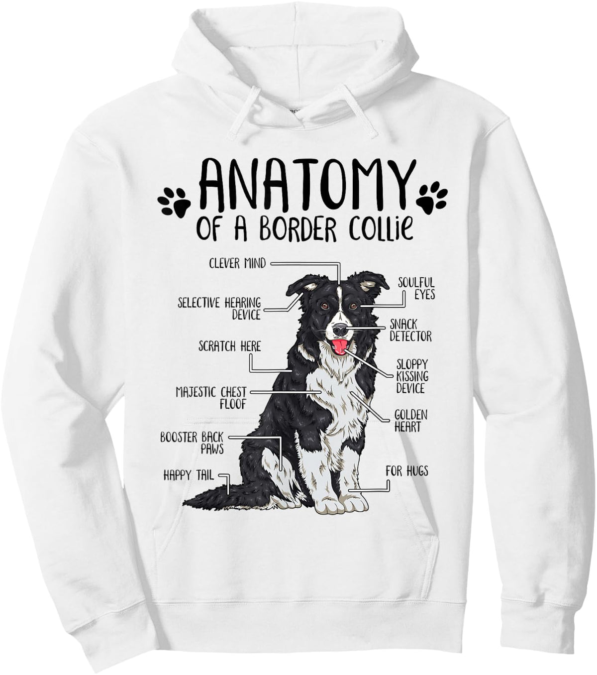 Funny Anatomy Border Collie Dog Lover Border Collie Owner Sweatshirt Hoodie