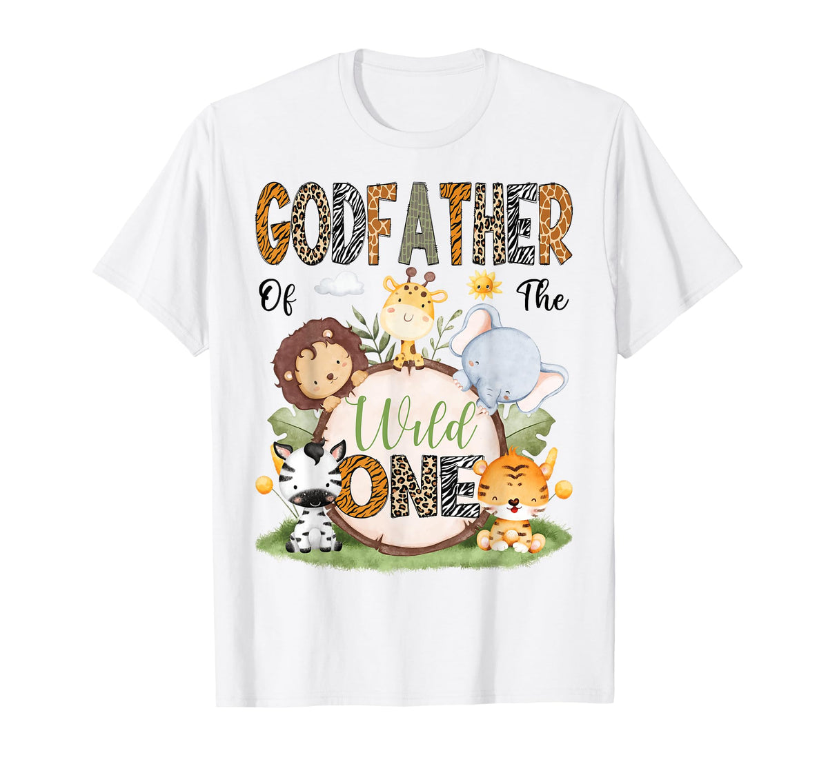 GodFather Of The Wild One 1St Birthday Boy Safari Lover T-Shirt