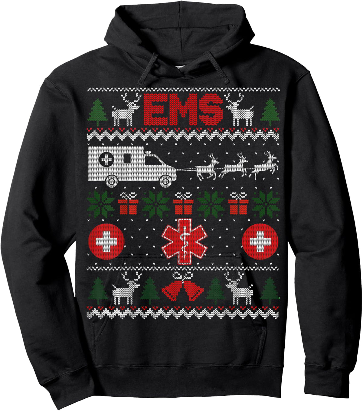 Funny EMS Paramedical Ugly Christmas Sweater Sweatshirt Hoodie