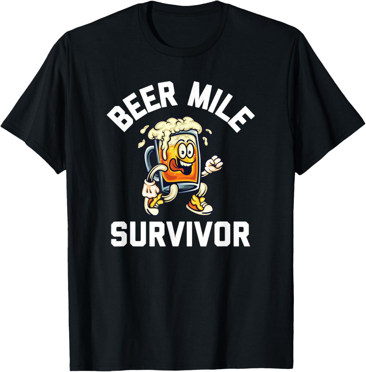 Beer Mile Survivor Funny Race Running Beer Drinkers Drinking