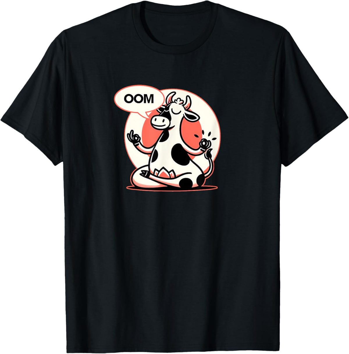Funny Cow Namaste Yoga Lotus Position Yoga Cow