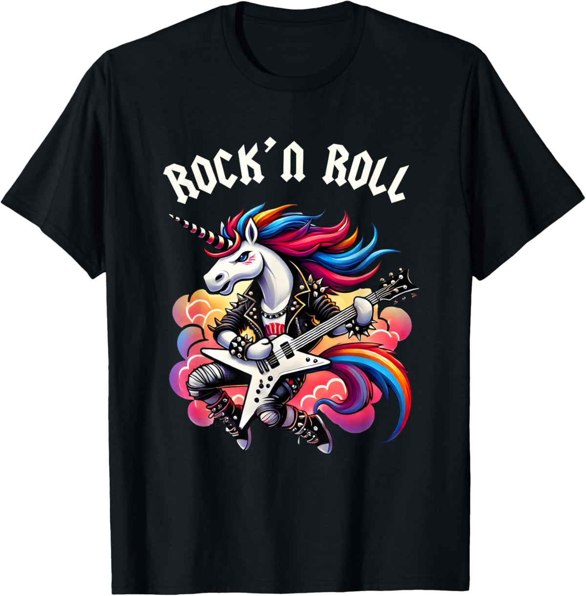Rock'n Roll Unicorn, Rockstar Unicorn, Punk Goth Band Funny -Kids