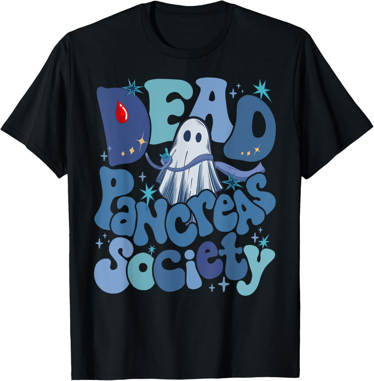Dead Pancreas Society Funny Ghost T1D Diabetes Awareness