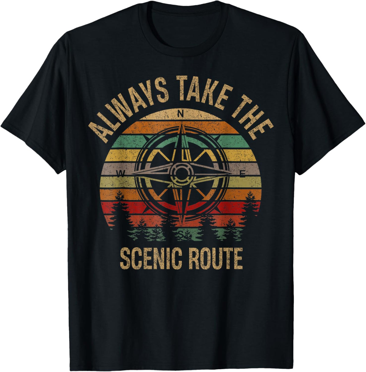 Funny Adventure Always Take The Scenic Route Hiking Camping