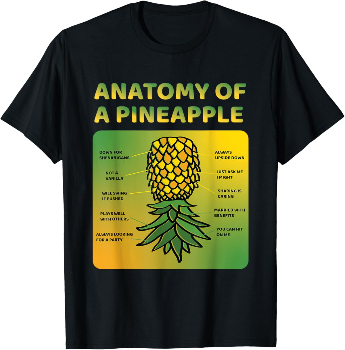 Anatomy Of A Pineapple Swinge Funny Pineapple Women