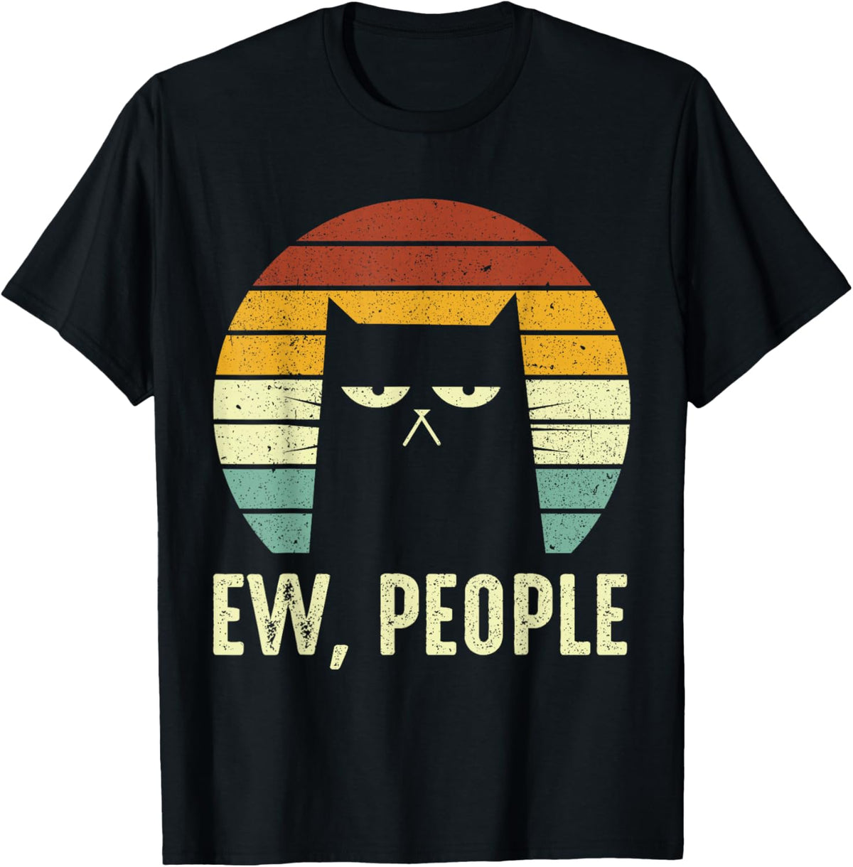 Ew People Retro Funny Black Cats Funny Meowy