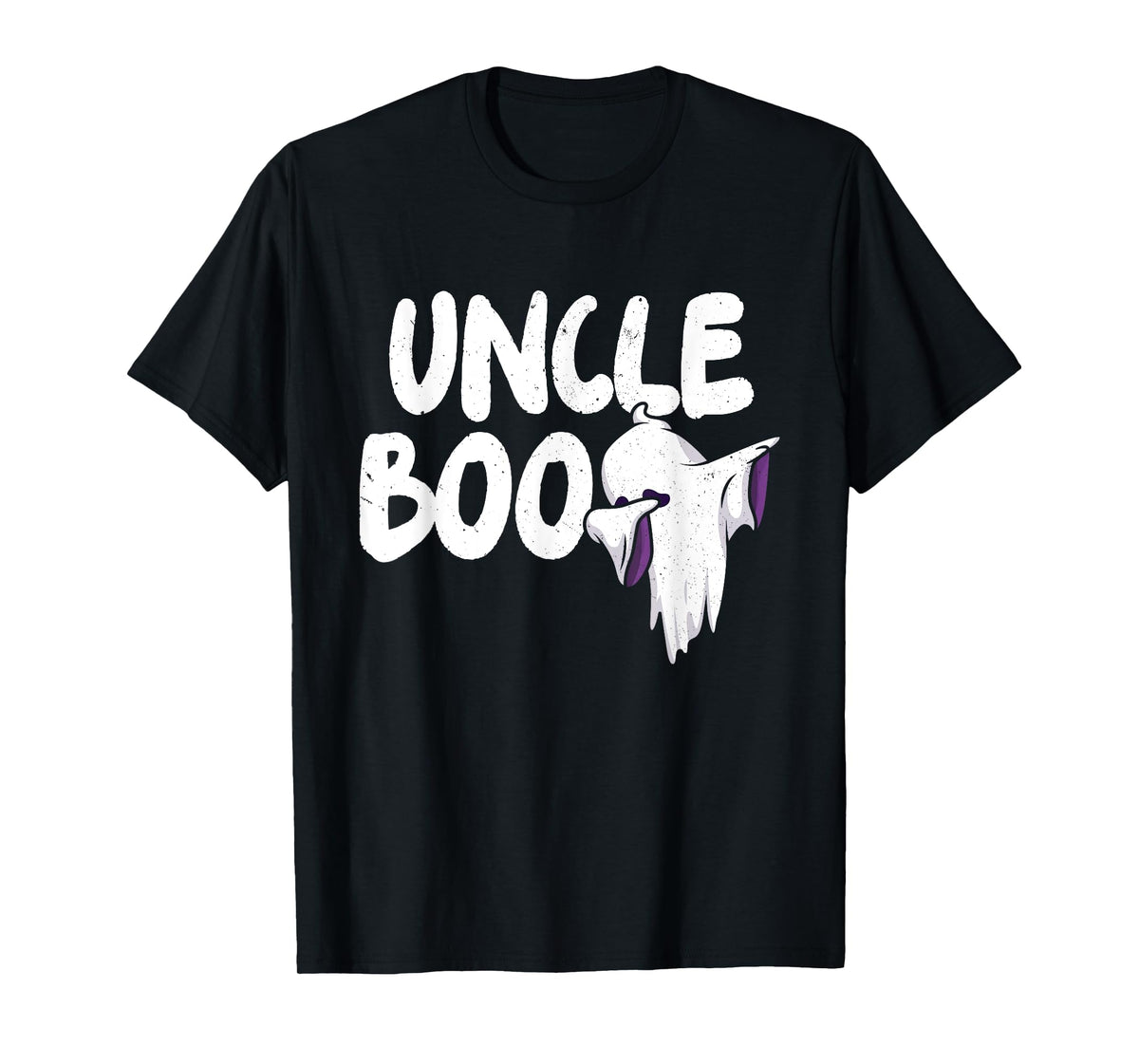 Uncle Boo Ghost Halloween Family Matching Spooky Dad Grandpa T-Shirt