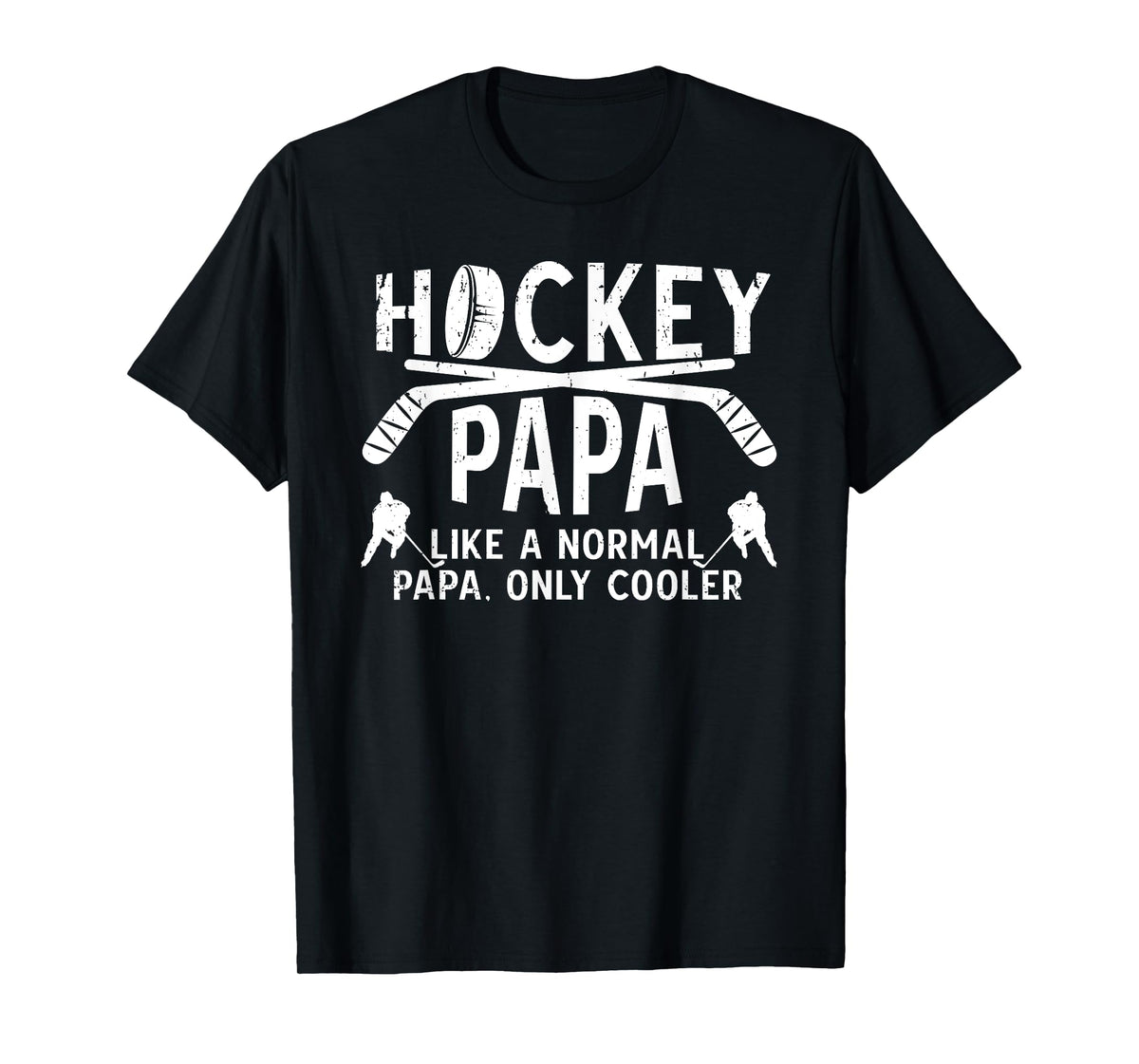 Cool Hockey Papa Grandpa Papa Of A Hockey Player T-Shirt
