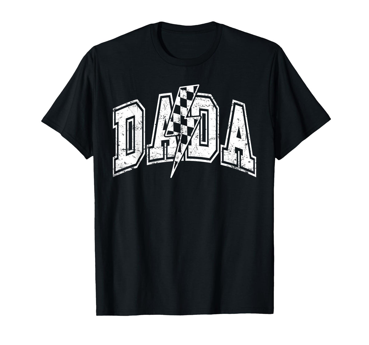 Dada Lightning Bolt Checkered Father's Day Dad Grandpa Men T-Shirt