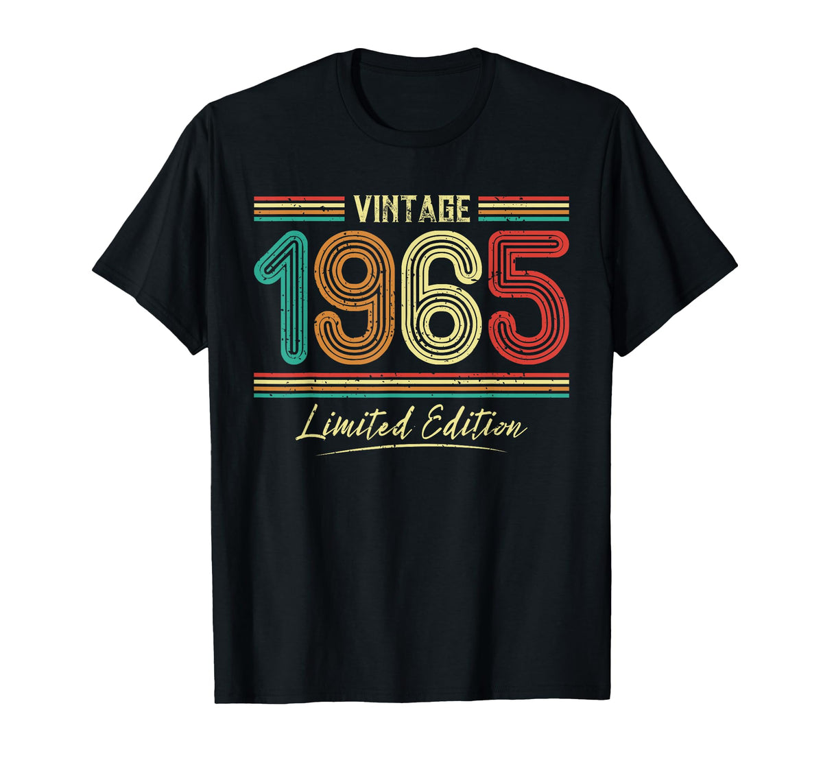 Vintage 1965 Birthday 1965 Limited Edition Retro Men Women T-Shirt