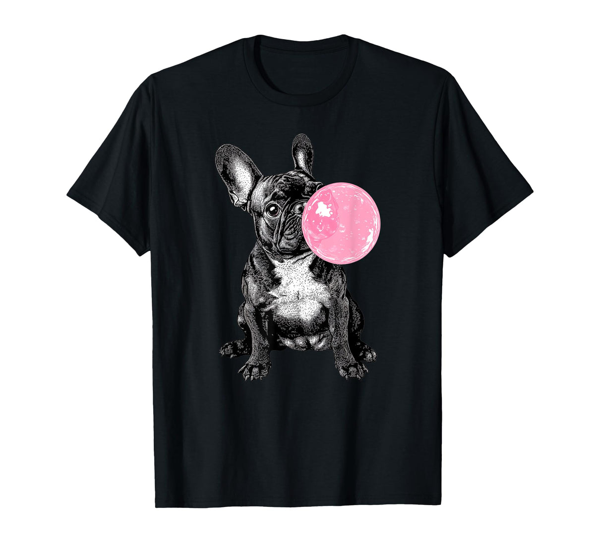 Vintage French bulldog Blowing Bubble Dog Dad Mom Owner Men Women T-Shirt