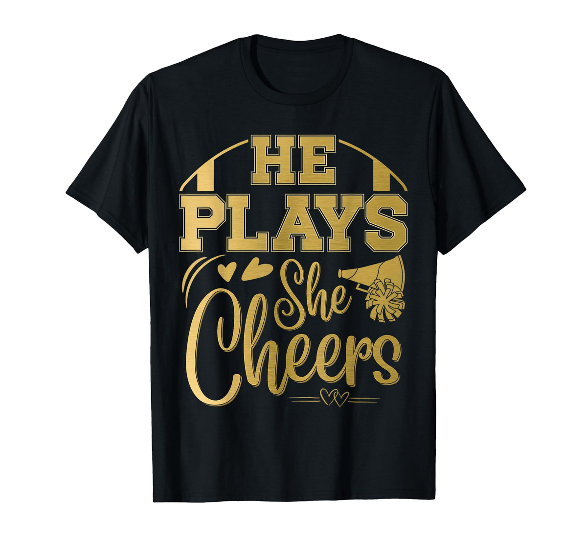 Football and Cheer Mom and Cheer Dad a Cheerleading Football T-Shirt