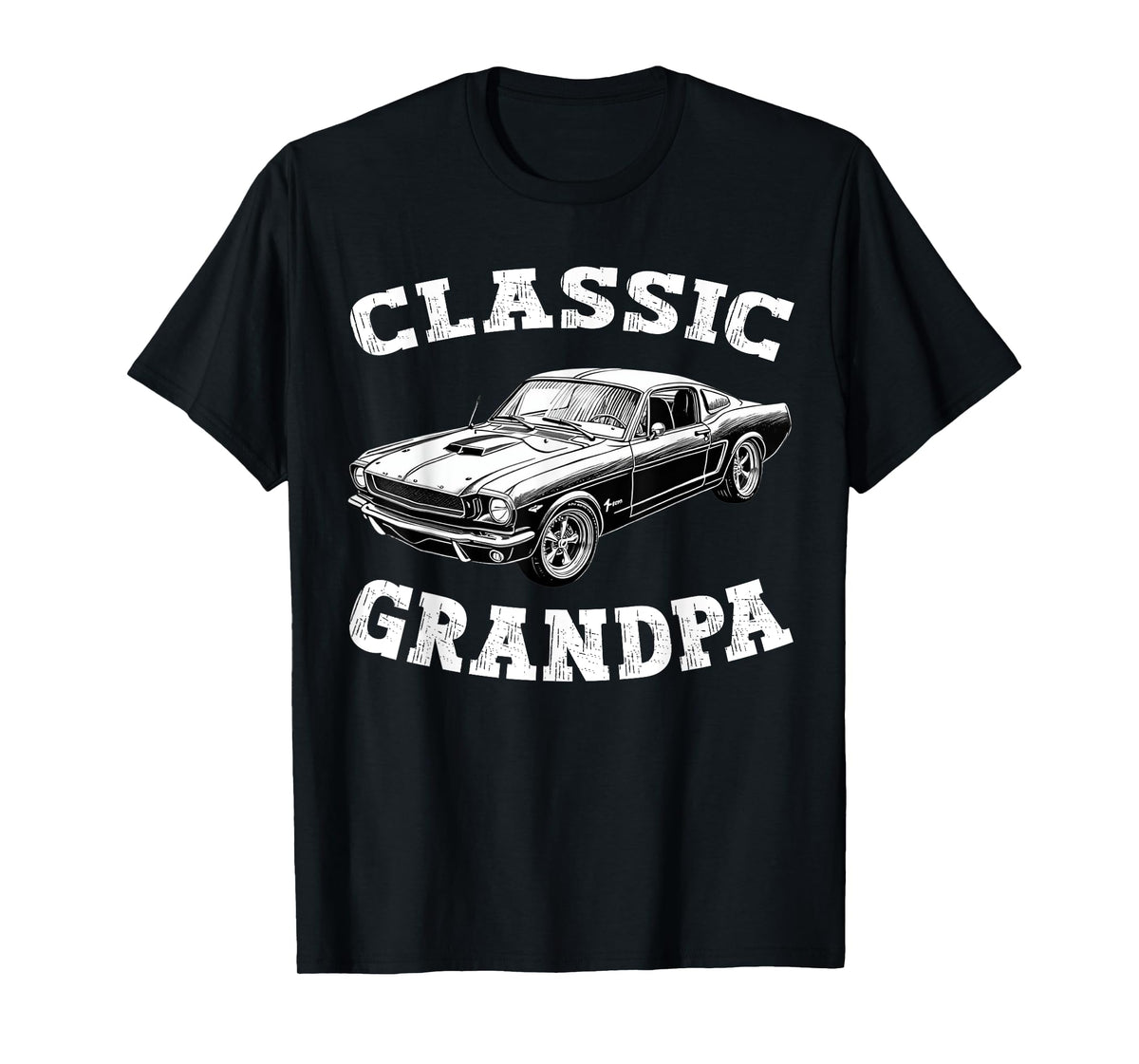 Funny Grandpa Classic Car Graphic fathers day T-Shirt