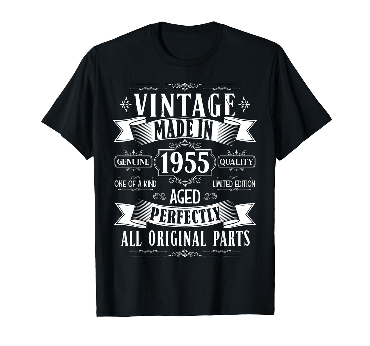 Vintage 70th birthday men Born 1955 70 years old Bday mens T-Shirt