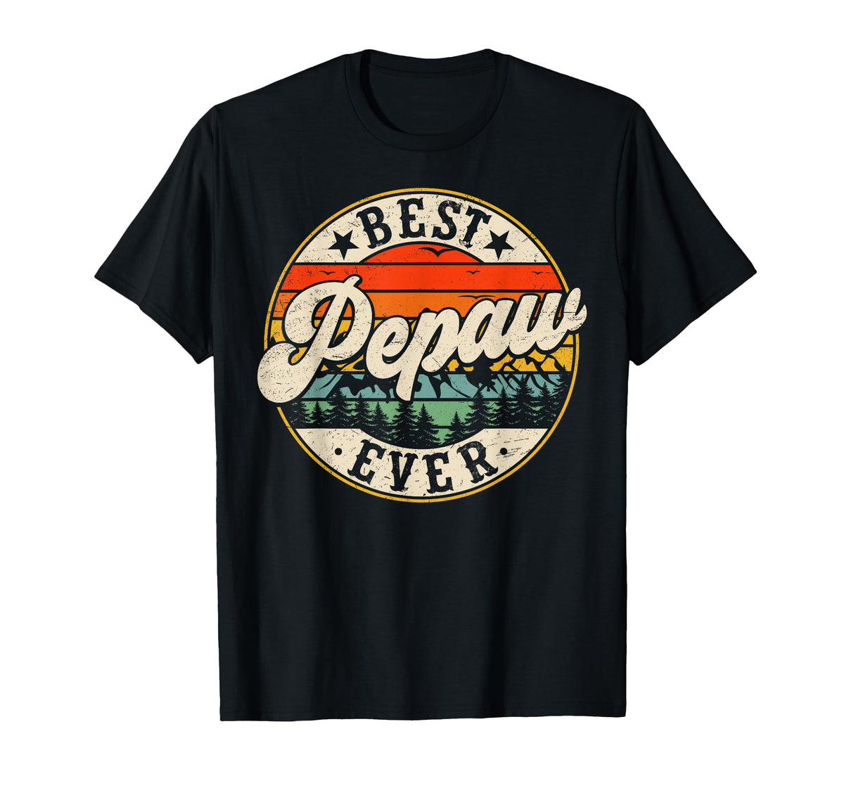 Vintage Best Pepaw Ever Father's Day Grandpa Men T-Shirt