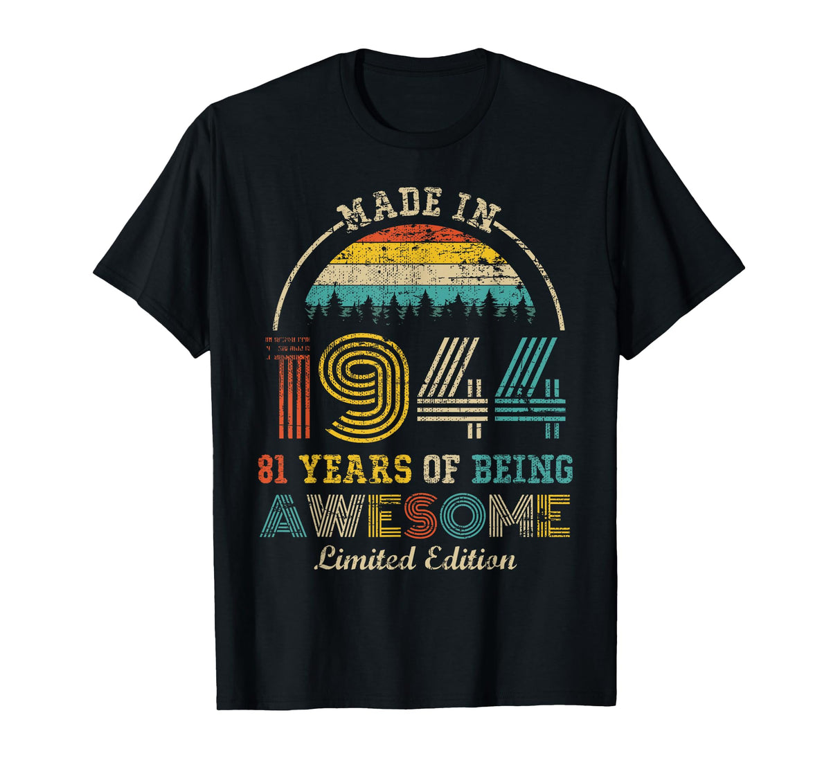 Born in 1944 81 Years Being Awesome Vintage 81st Birthday T-Shirt