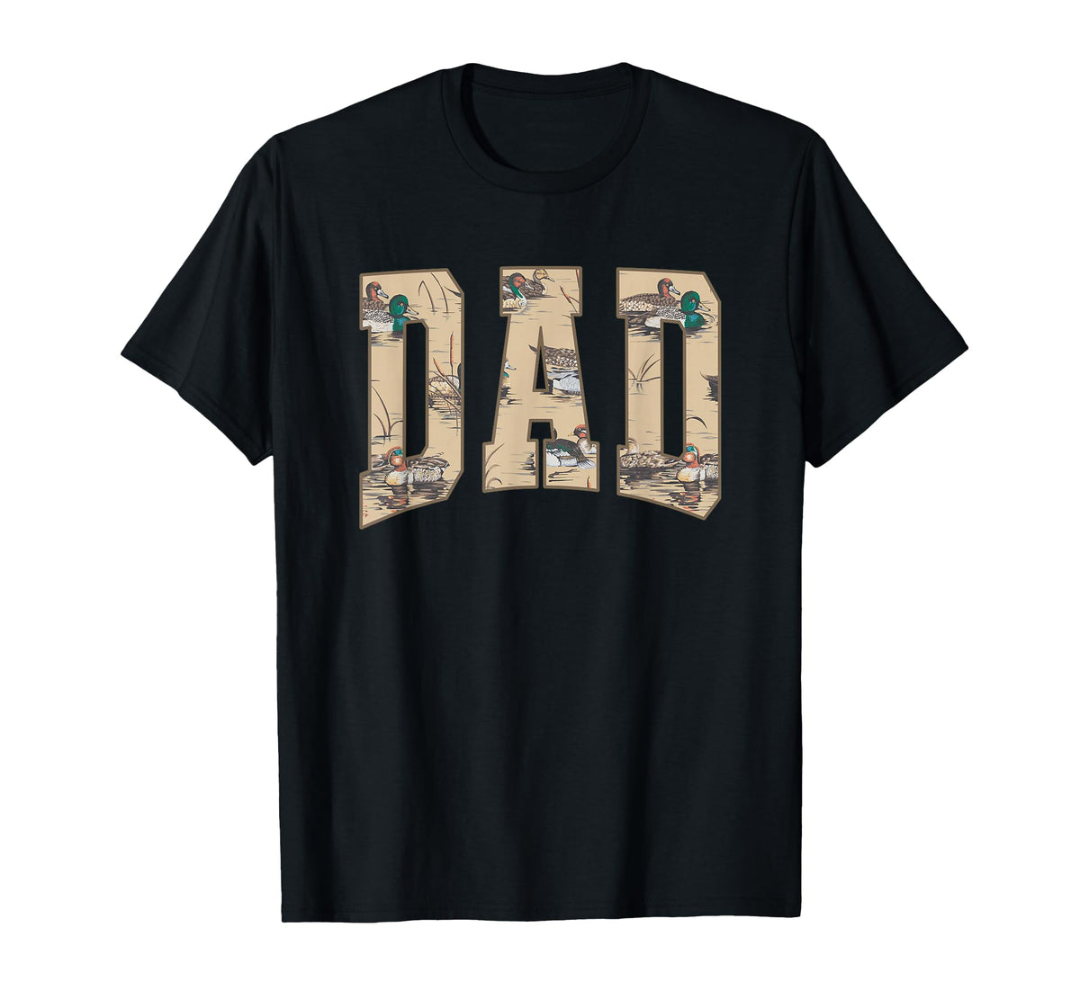 Hunting Dad Duck Camouflage Camo Waterfowl Duck Camo Men T-Shirt