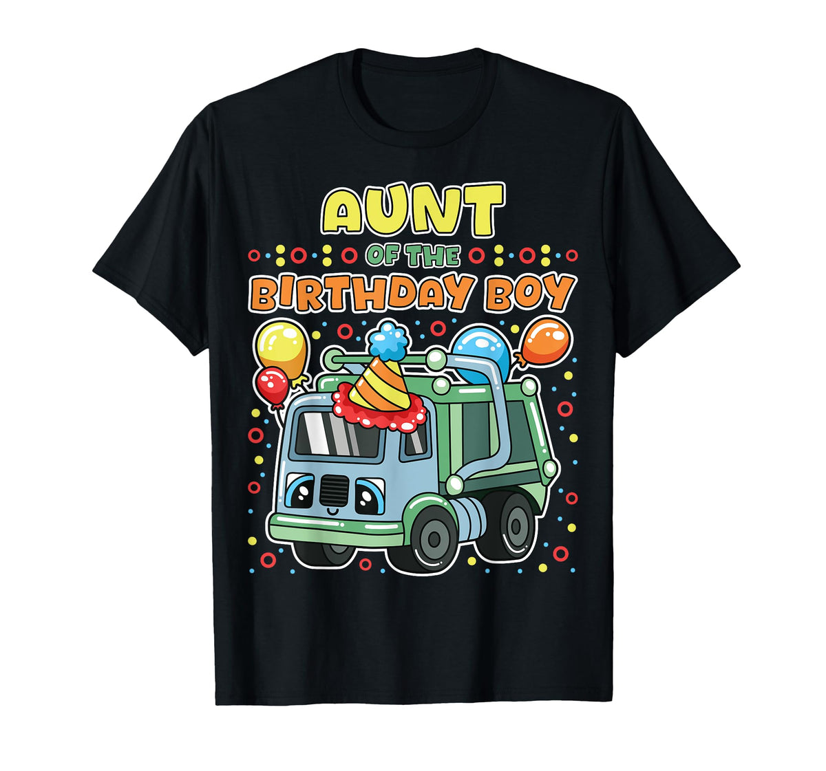 Aunt of the Birthday Boy Recycling Trash Eco Family Party T-Shirt