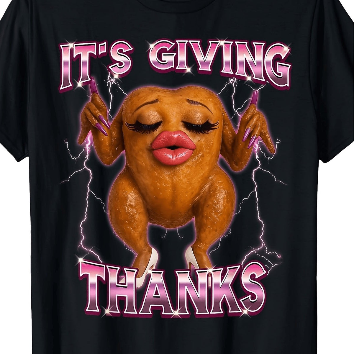 Hobby Turkey Thanksgiving T-Shirt, Retro Style "Thanksgiving" Meme Design, Suitable for Humorous Holiday Wear, Turkey Day Party Casual Wear, Machine Washable