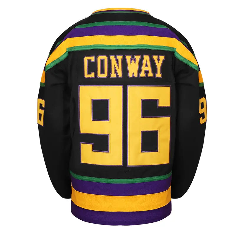 Men's Ice Hockey Sports Jersey Shirts - Mighty Ducks Movie Edition, Charlie Conway #96/Adam Banks #99, Sports Apparel, Athletic Fit, 90s Hip Hop Party Wear, S-XXL