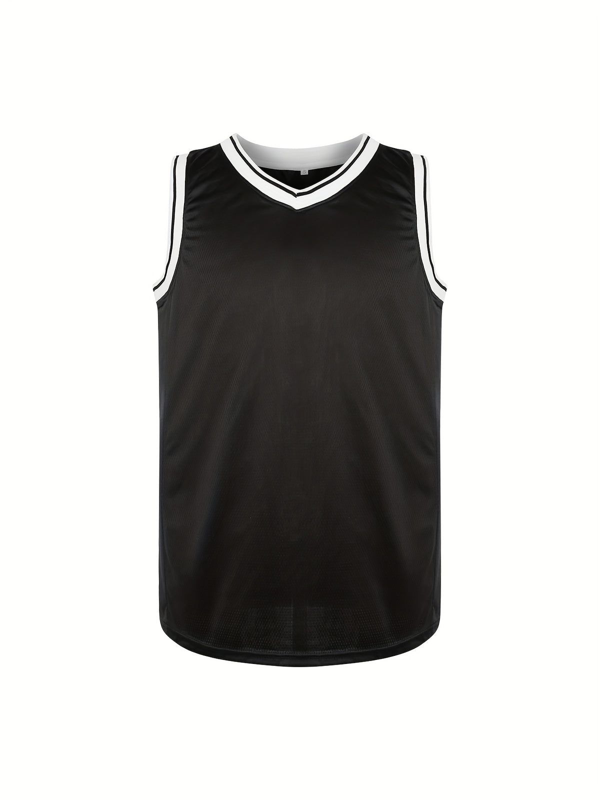 Black Basketball Jersey Solid Men'S Basketball Shirt Sleeveless Round Neck Polyester Breathable Mesh Basketball Suit Snakeskin Black S-3XL
