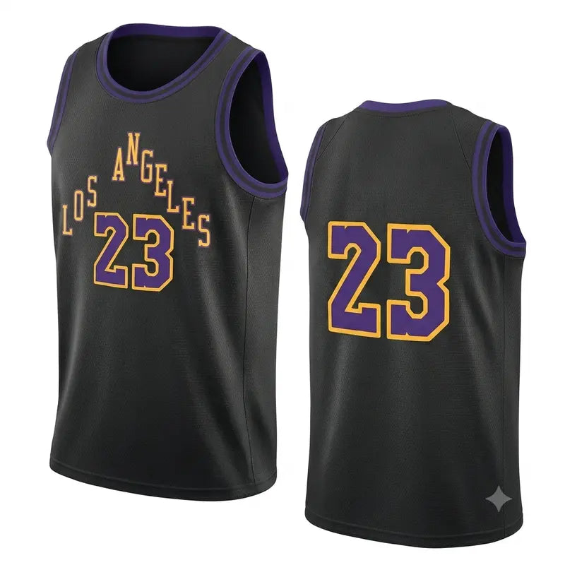 Men's #23 Breathable Mesh Basketball Jersey - Sleeveless Athletic Top with Embroidered Irish & James Letter Embroidery, Comfortable Cut, Breathable Mesh Keeps You Cool for Game Play Fans