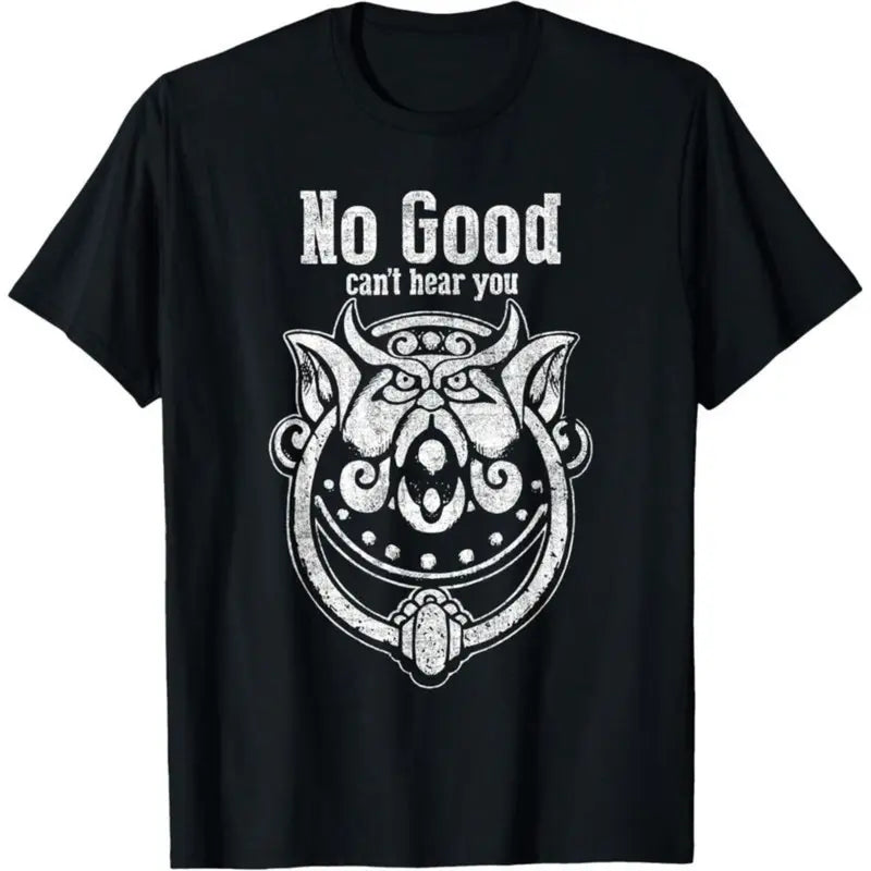 Labyrinth It's Very Rude To Stare |   No Good Can't Hear You T-Shirt Graphic Tees shirts for adult  youth  funny vintage fashion Short Sleeve tops vacation outfits clothing Black Casual