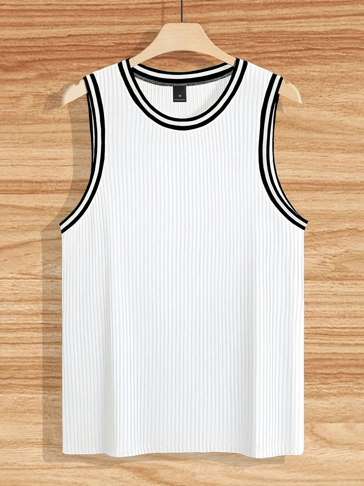 Men'S Striped Athletic Vest Basketball Sleeveless Training Outdoor Hiking Running Top Fitness Quick-Dry Breathable T-Shirt