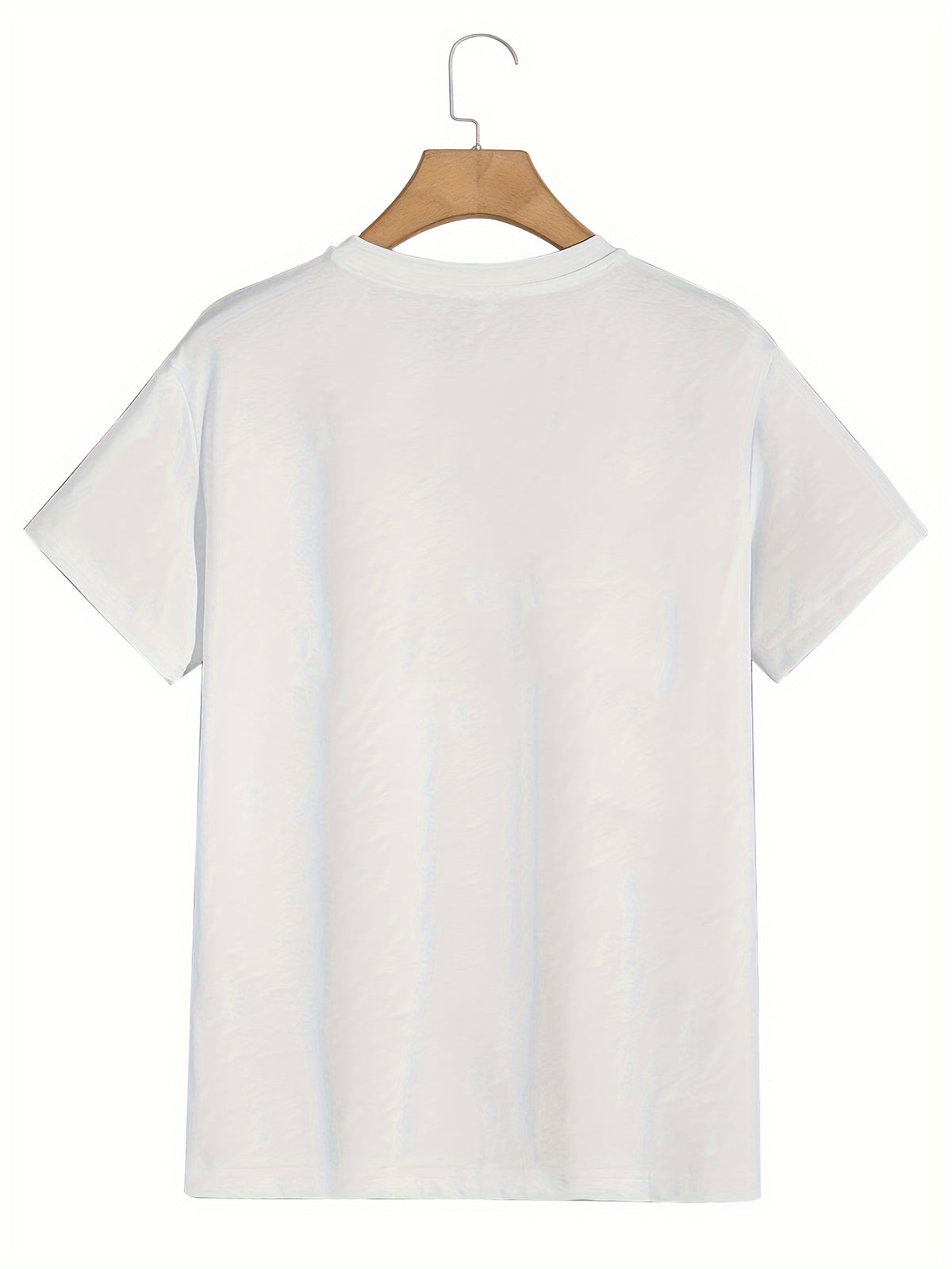 Summer Short Sleeve Pattern Print T-Shirt Versatile Men's Inner Wear Base Layer Short Sleeve