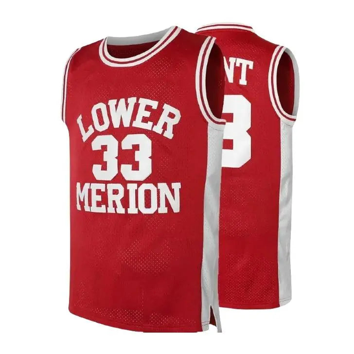 Men's #33 Embroidered Loose Fit Basketball Jersey - 100% Polyester Round Neck Knit Sleeveless Athletic Top with Texture Variant, for Training, Competition, Going Out & Other Activities