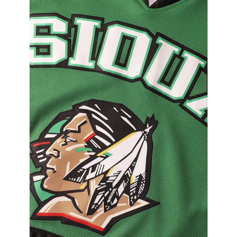 Men's #11 Zach Parise College Fighting Sioux Green Hockey Jersey - Polyester Breathable Mesh Athletic Clothes, Micro-Elastic Quick-Dry Male Casual Party Wear, Retro 90s Halloween/Jersey Parties All-Seasons Activewear