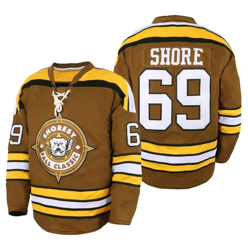 Men's Shore 69 Sudbury Blueberry Bulldogs Game Day Embroidered V-Neck Polyester Hockey Fan Jersey - High-Quality Construction, Sublimated Print, Sports Clothing, Men's Clothing, Hockey Fans, V-Neck Cut, 3XL Male Collectible Uniform (Order 1 Size Lower)