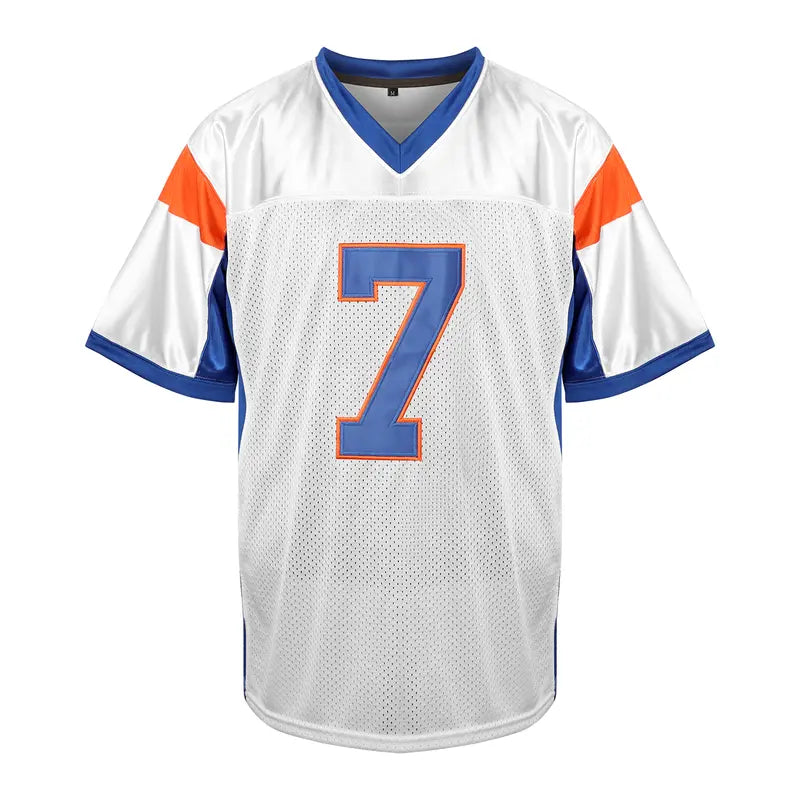 Blue Mountain State #54 Thad Castle & Alex Moran Numbered Back Short Football Jersey - 95% Polyester, Sweat-Wicking, Breathable Sports Tee, Athletic Active Top, Casual Sporty Top, Wash-Easy Athletic Wear, Sports Tees