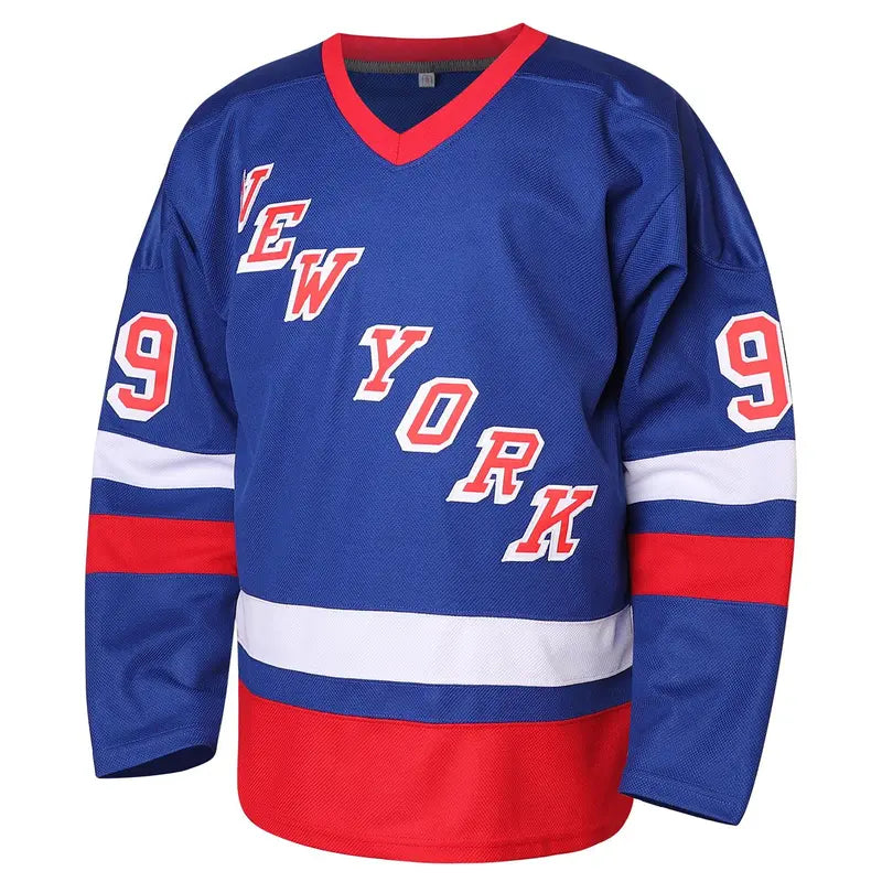Unisex Gretzky #99 Hockey Jersey - Multi-Size Option, 3XL Available, Embellished Embroidery Details, Comfortable Fabric for Hockey Fans