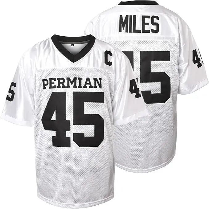 Men's Short Football Jersey - Boobie Miles #45 Permian High School, Breathable Polyester Unisex Us Standard Double-Stitched Apparel, Friday Night Lights Party Wear, Halloween Outfit (S-XXXL)