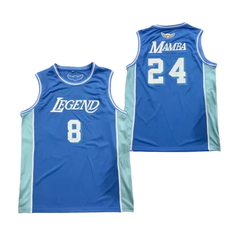 Professional #8/#24 Print Mamba Basketball Jersey - Breathable, Stretchy Polyester Sleeveless Uniform for Basketball Players, Training, Game Day