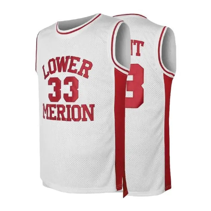 Men's #33 Embroidered Loose Fit Basketball Jersey - 100% Polyester Round Neck Knit Sleeveless Athletic Top with Texture Variant, for Training, Competition, Going Out & Other Activities