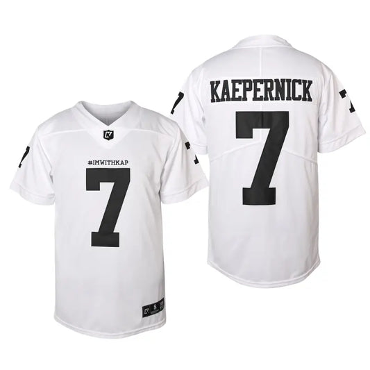 Men's #7 Kaepernick Breathable Polyester V-Neck Sports Jersey Tee - Fan Jersey Shirt, Breathable Top, Workout Casual Football Wear