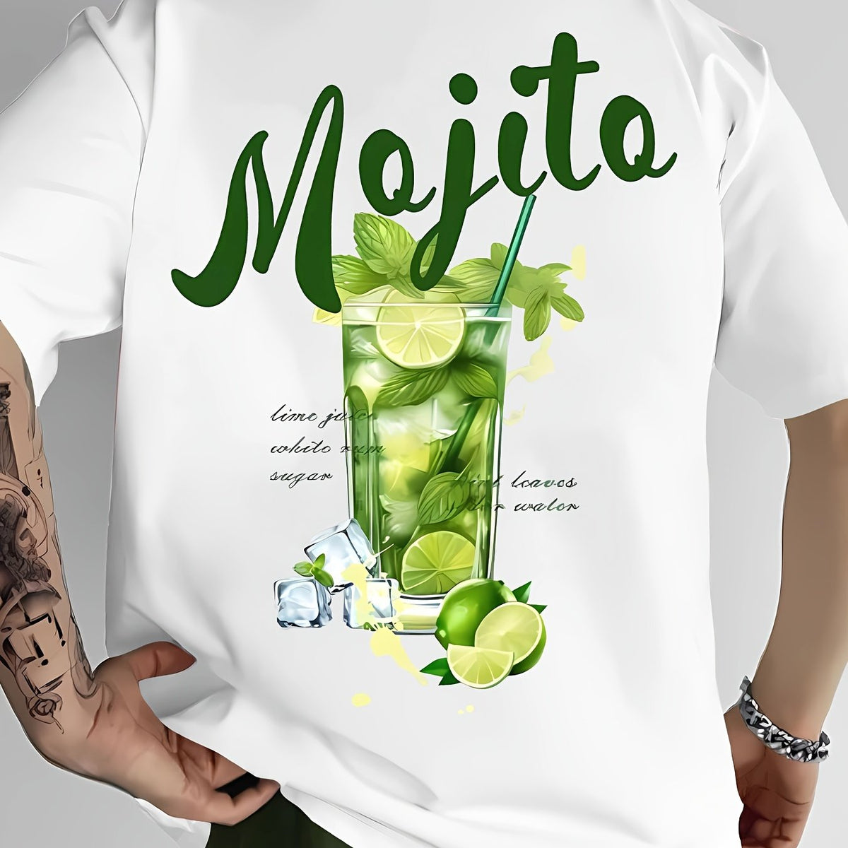Men's summer short sleeve printed T-shirt