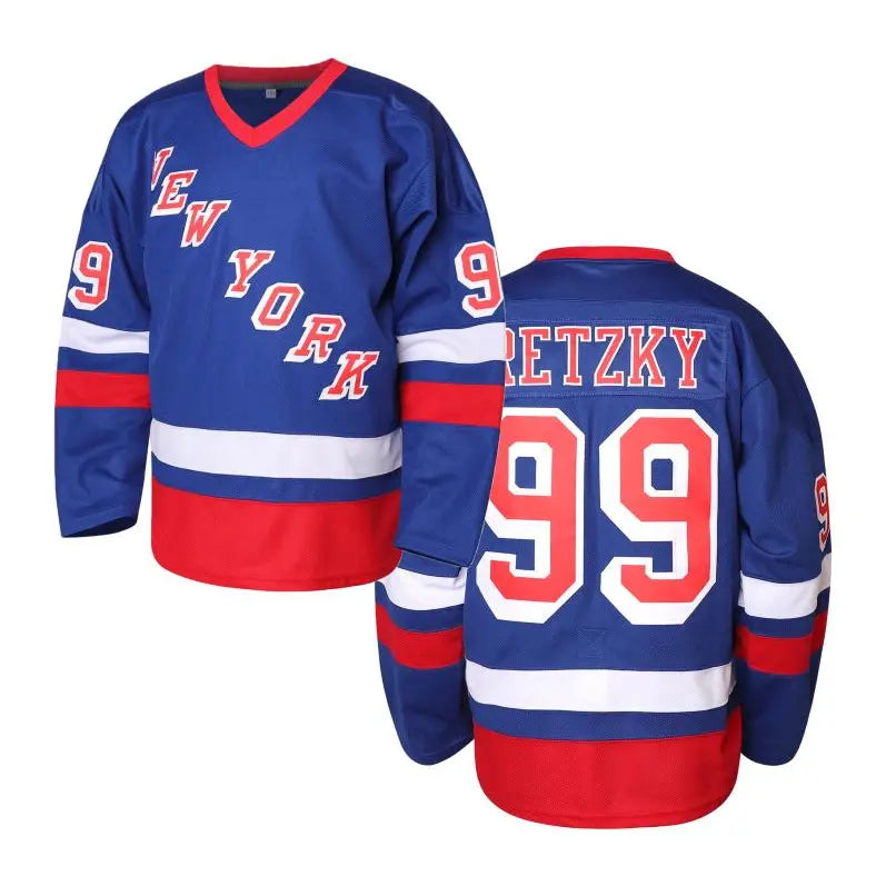 Unisex Gretzky #99 Hockey Jersey - Multi-Size Option, 3XL Available, Embellished Embroidery Details, Comfortable Fabric for Hockey Fans