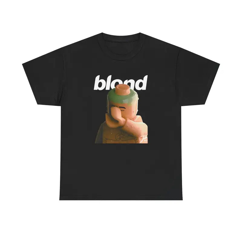 Frank Blond Block Unisex 100%25 Cotton Soft Round Neck Short-Sleeve T-Shirt, Casual Comfy Graphic T Shirts, Menswear Streetwear, Retro Look, Easy Daily Layer, Easy Go-To Tee for Workdays and Hangs (Sports Top)