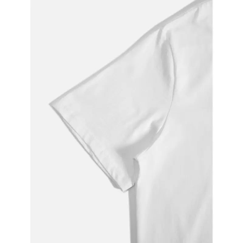 Men's Loose Classic Graphic Short-Sleeve T-Shirt - 4th of July Menswear Clothes, Stylish Soft Blend Velvet-Smooth Elastic Breathable Gym Top, Round Neck Anti-Static Hemmed Machine-Washable Sporty Streetwear