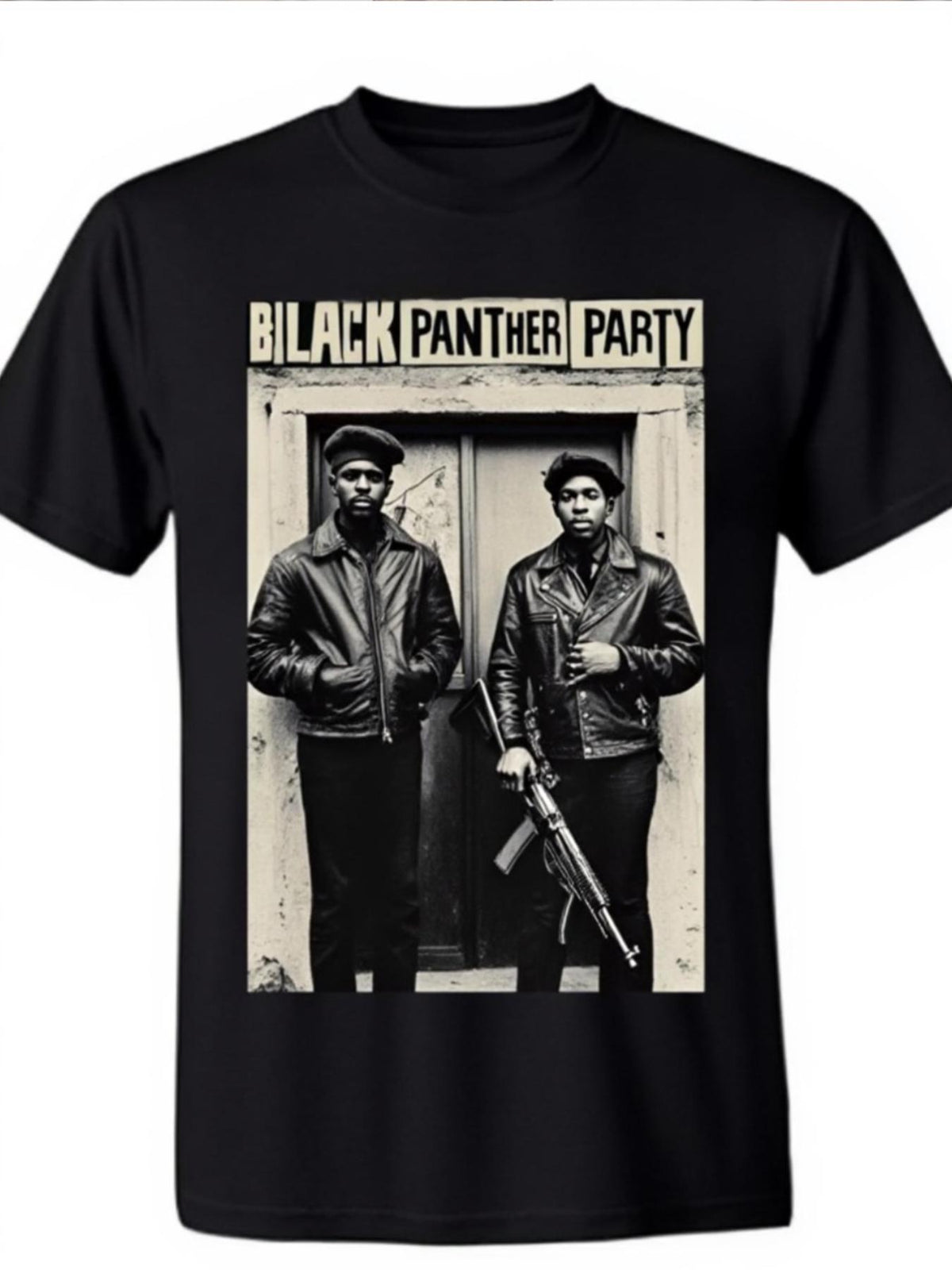 ' Iconic Black Panther Party Print T-Shirt - 100% Cotton Vintage BPP & Symbol, Streetwear for Protest Events & Casual Wear,
