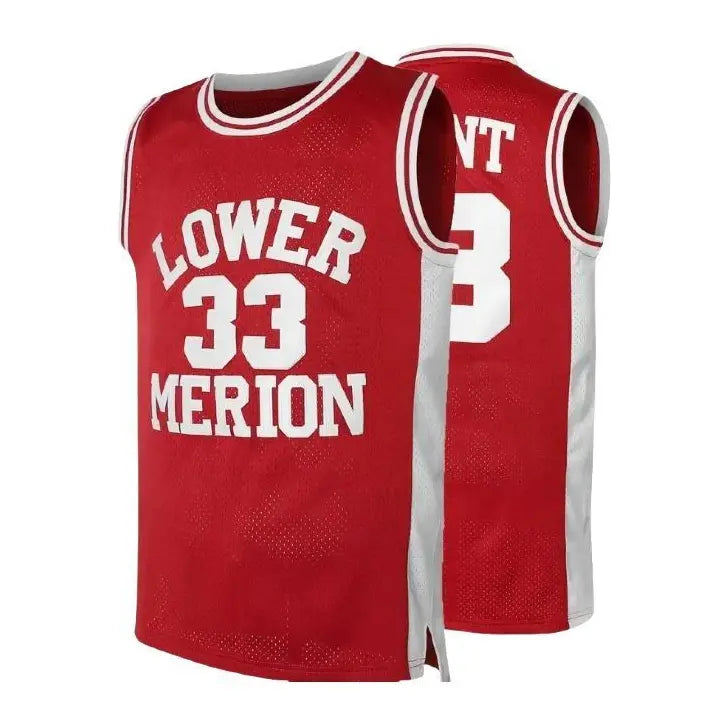 Men's #33 Embroidered Loose Fit Basketball Jersey - 100% Polyester Round Neck Knit Sleeveless Athletic Top with Texture Variant, for Training, Competition, Going Out & Other Activities